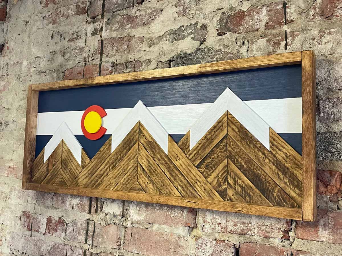 Rustic Mountain Wall Art