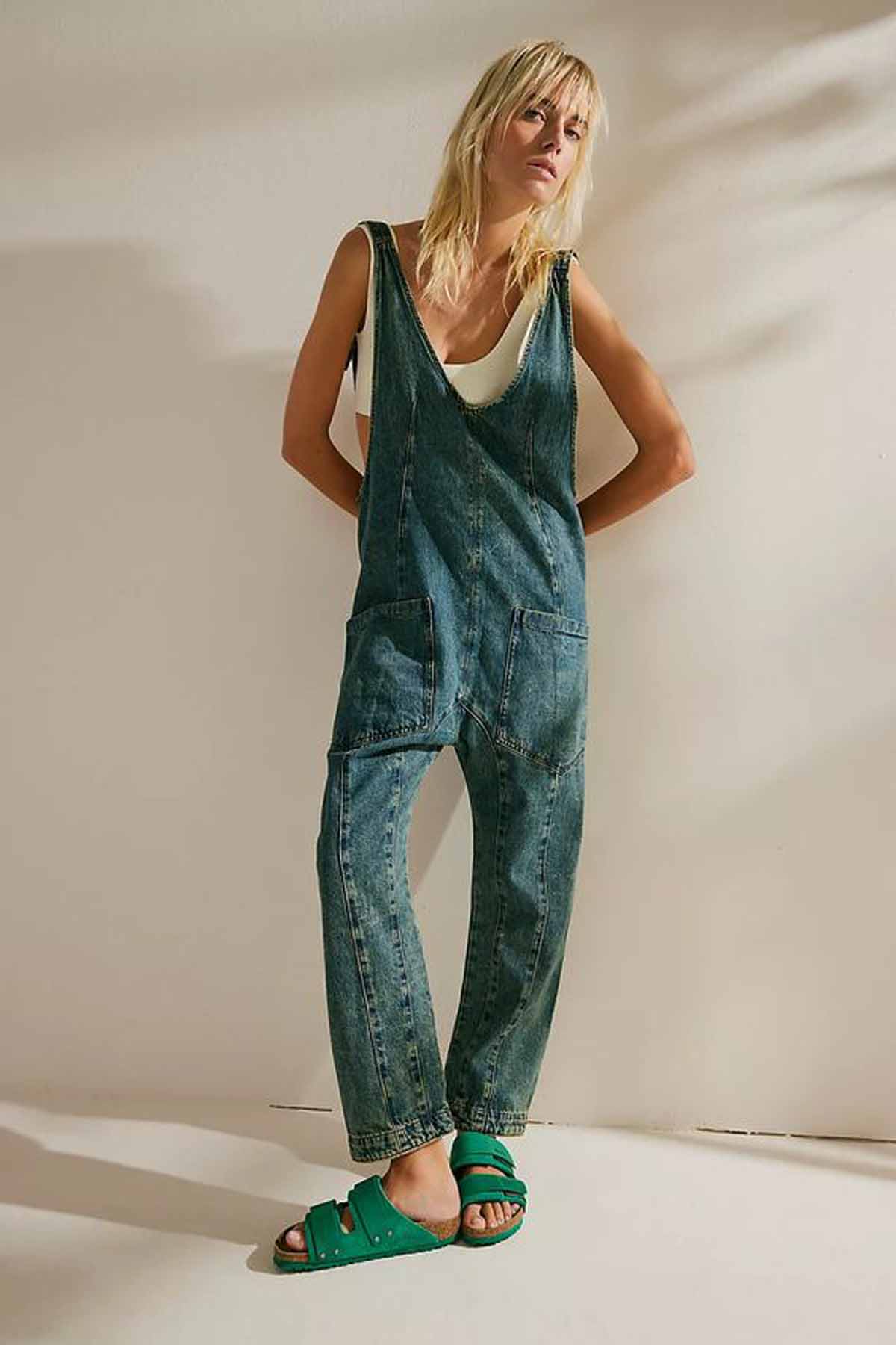 Statement Pieces Overalls with Bold Accessories