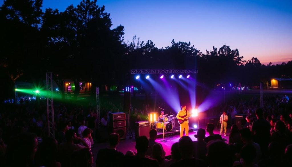 Khruangbin performing at The Rady Shell at Jacobs Park