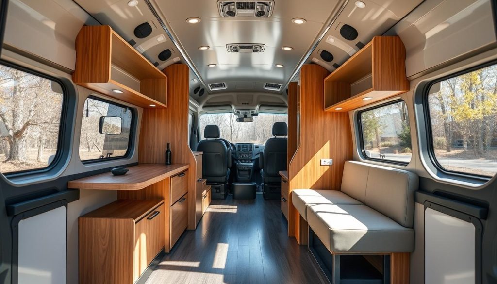 custom sprinter van upfits with polyurea coating