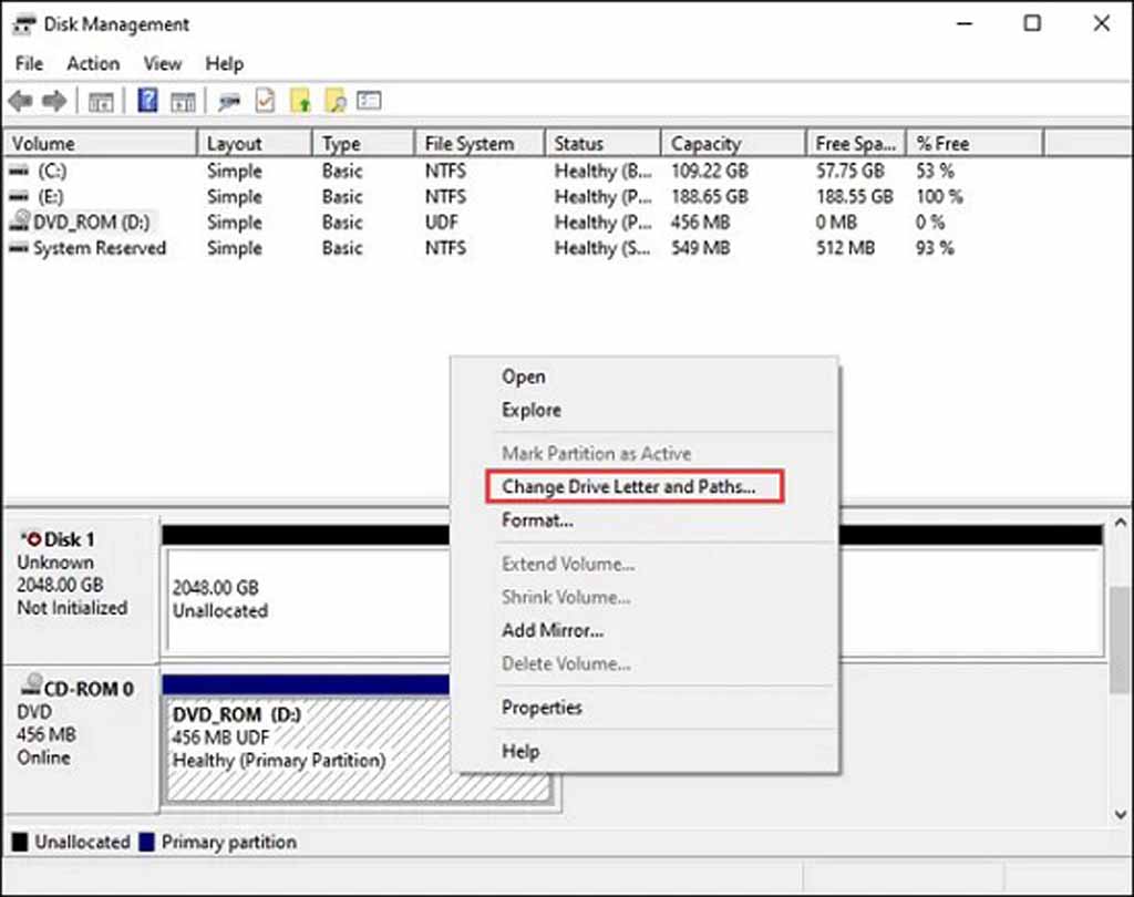 Change Drive Letter and Paths